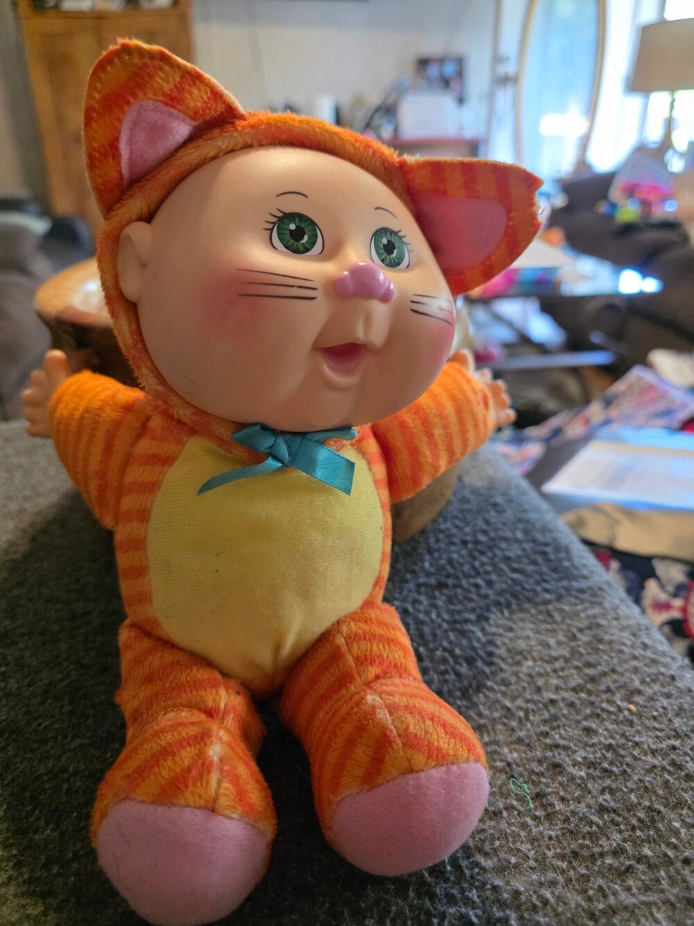 Cabbage Patch Kids Cuties Orange Tabby Cat Kitty 9" Plush Doll Green Eyes 2019